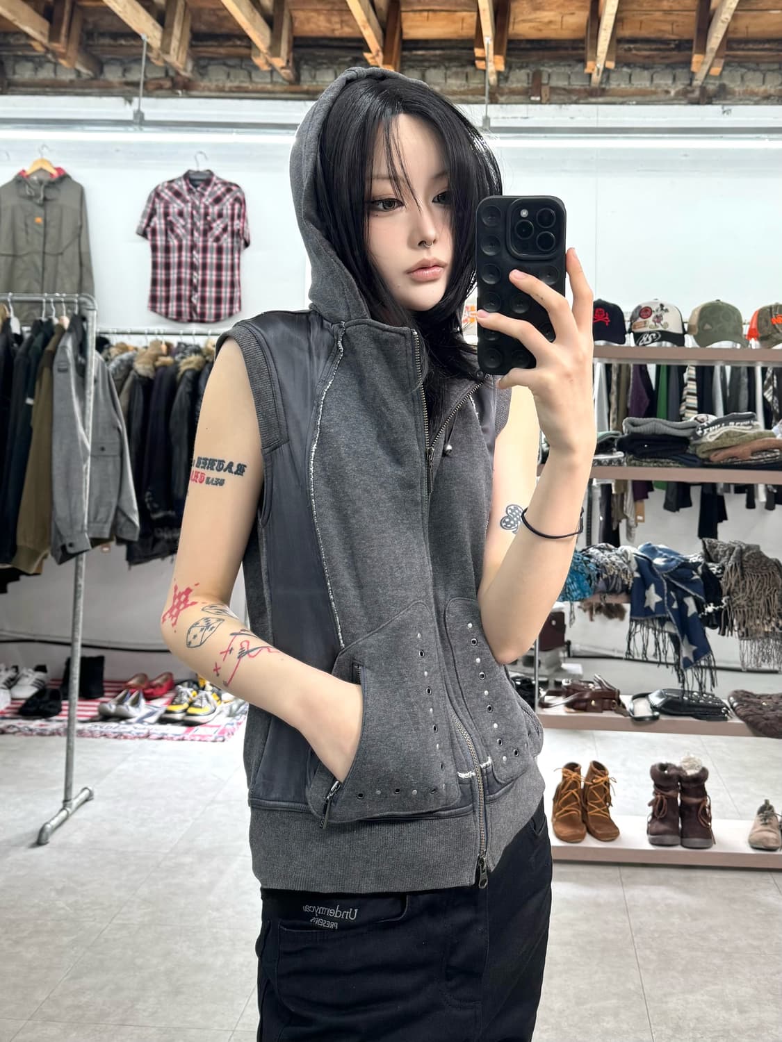 히로코 비스 +rico 투웨이 후드 베스트 상품이미지1