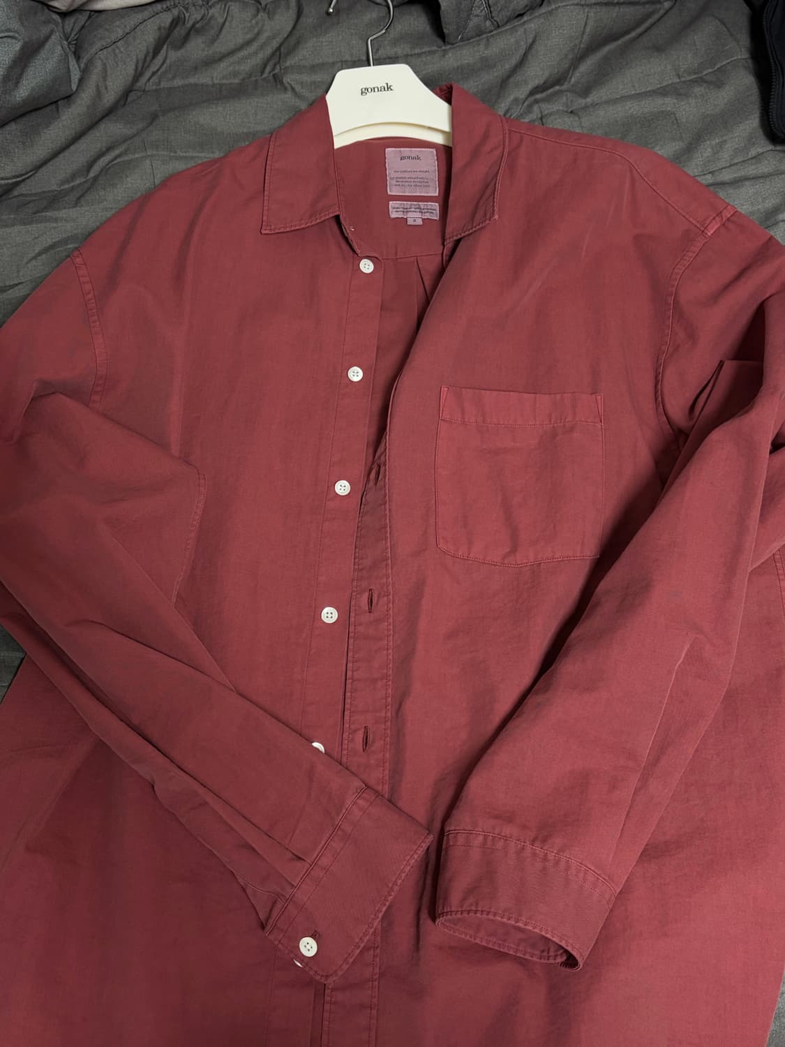 gonak dyed glitch shirt rose 상품이미지1