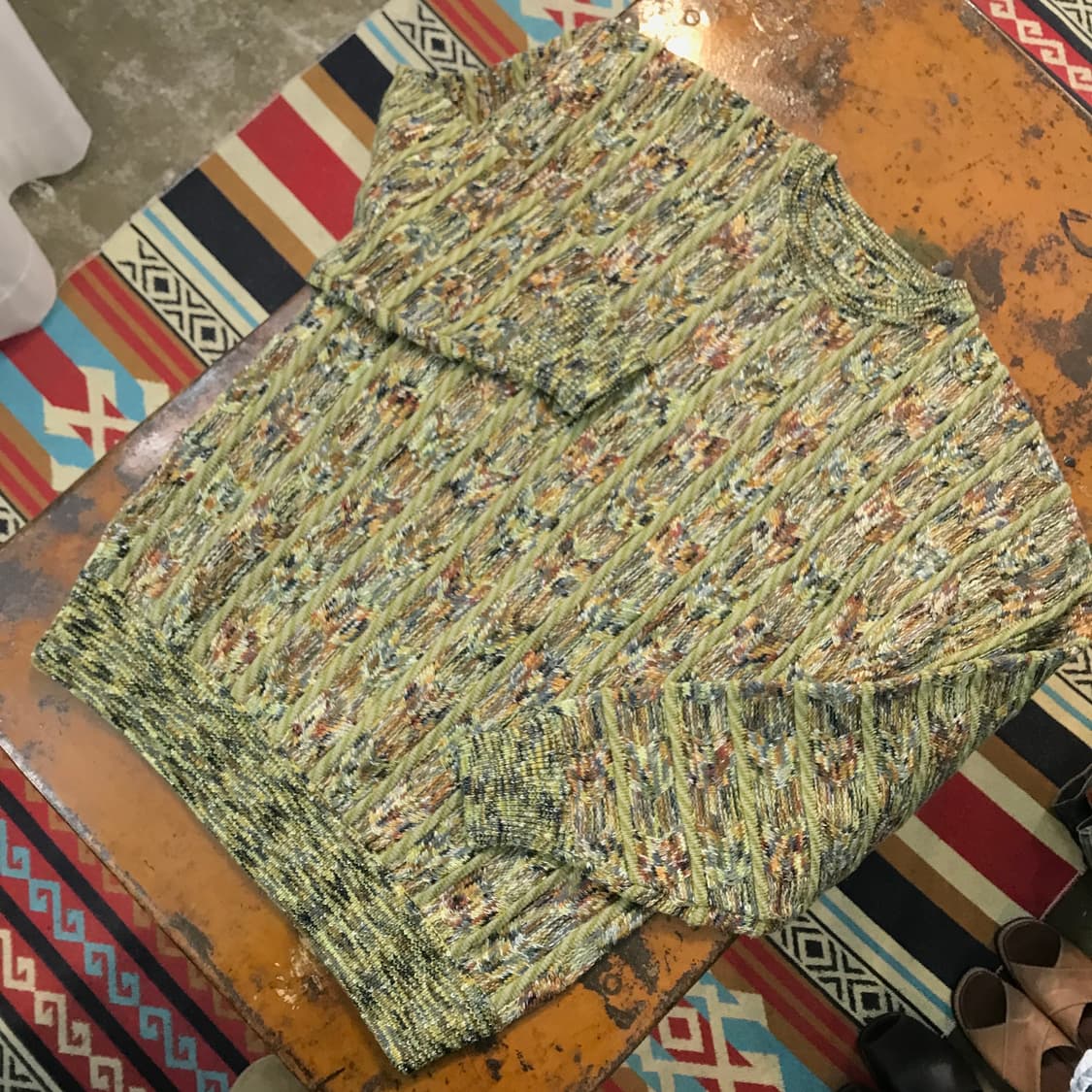 VTG 빈티지 카키톤 아이코닉 패턴 니트 스웨터 남성 110 사이즈  상품이미지2