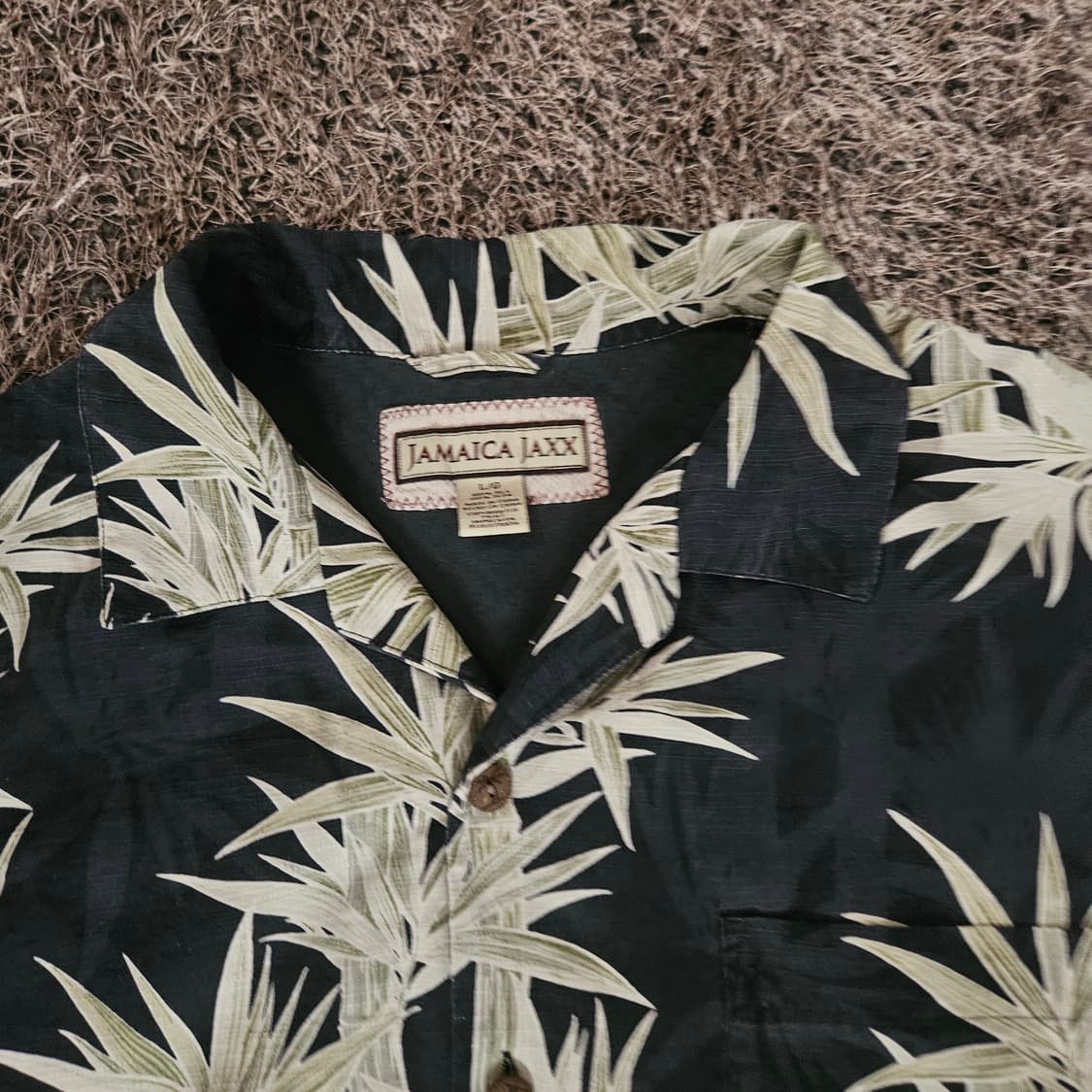 Jamaica Jaxx 90's Silk 100% 하와이안 반팔 셔츠 상품이미지5