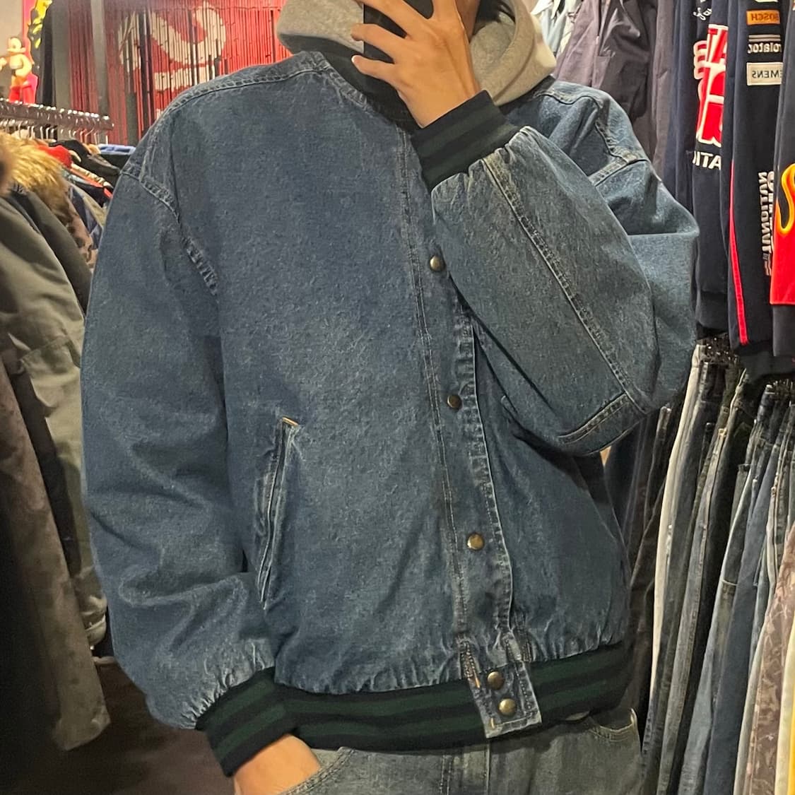 [IM] VTG 데님 바시티 자켓 상품이미지4