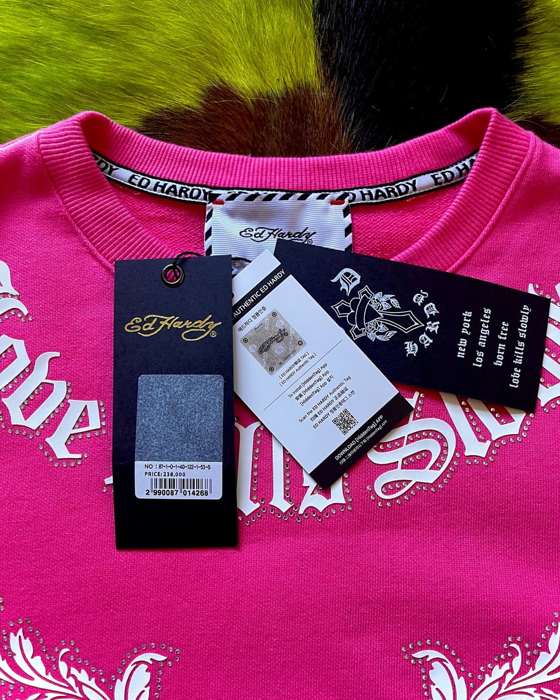 ED Hardy Tribal Pattern Pink Sweatshirt 상품이미지5