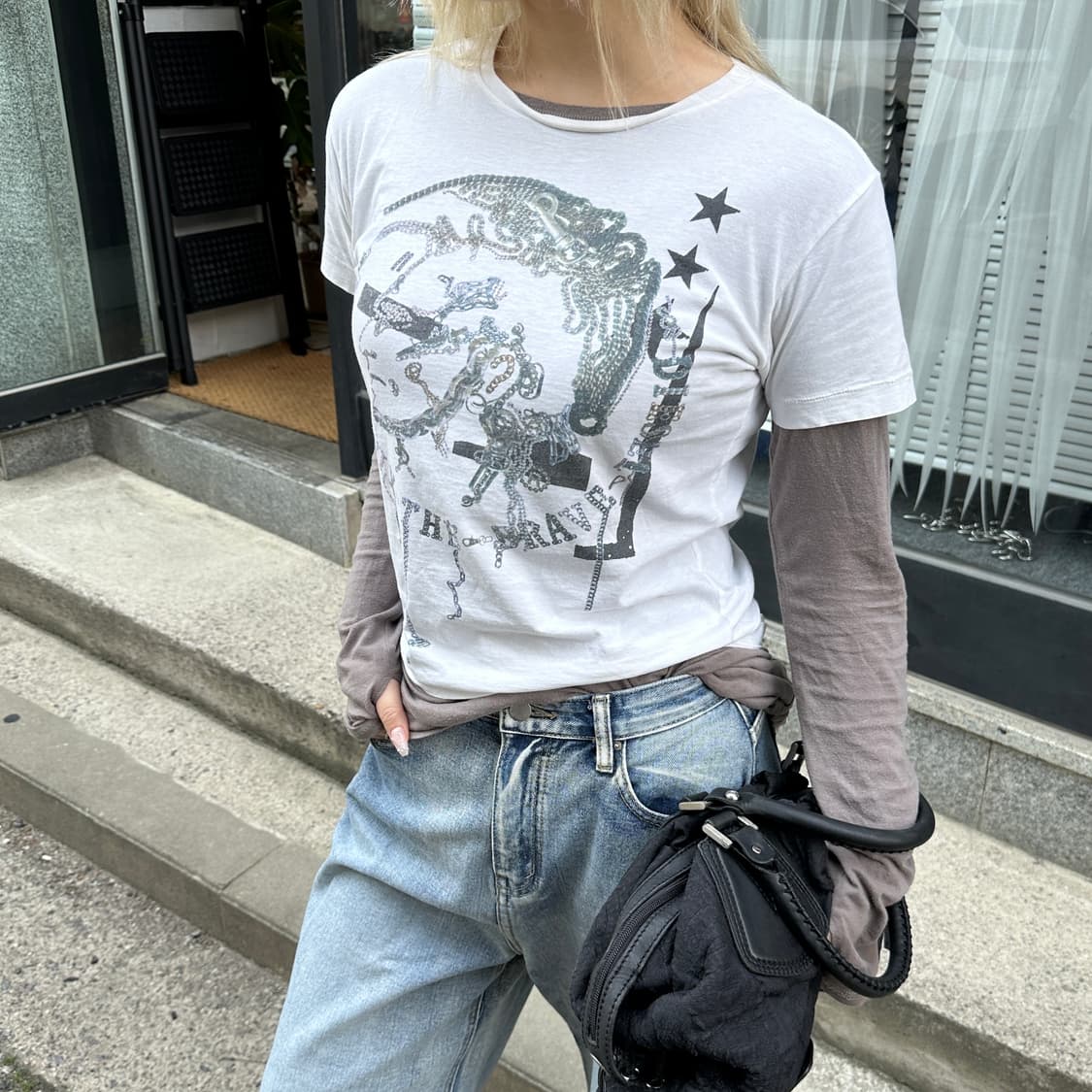 00s 빈티지 디젤 반팔 티셔츠 상품이미지1