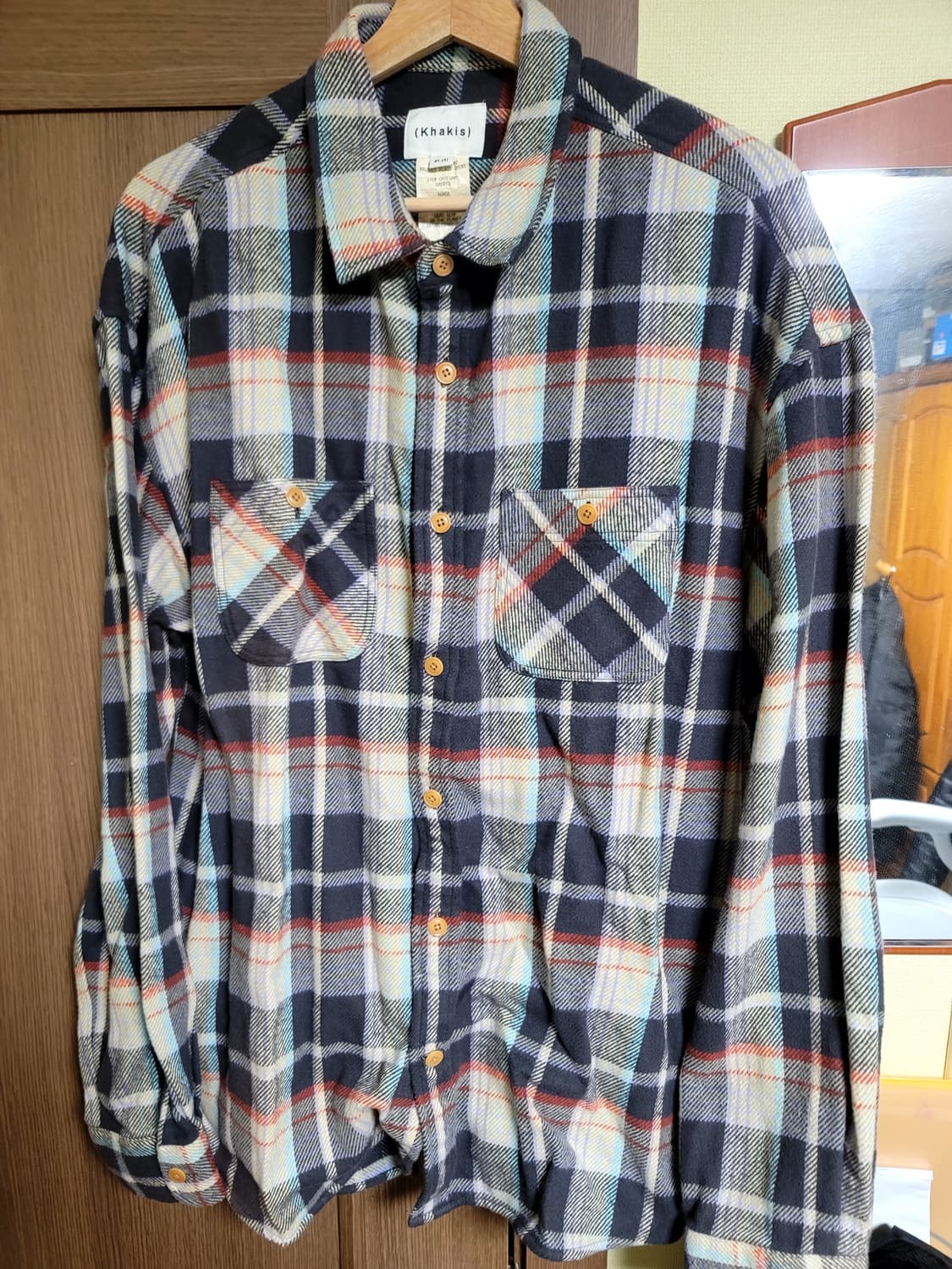 카키스 Brushed Plaid Shirt Grey XL 상품이미지2