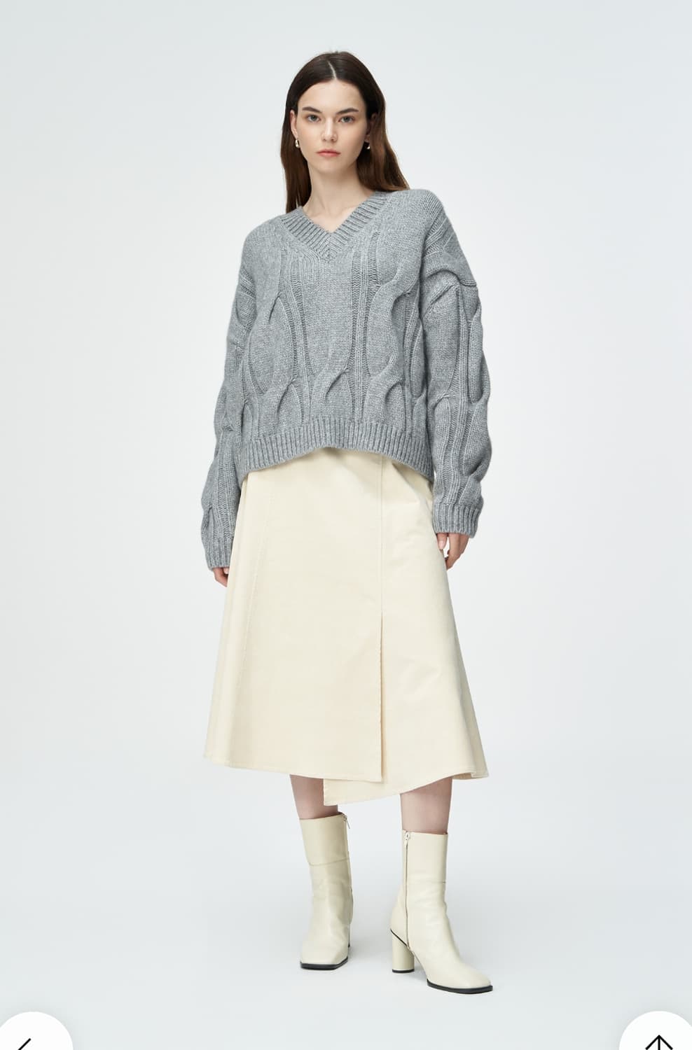 한섬 SJYP 2023 코듀로이 플레어 스커트 M 사이즈 상품이미지1