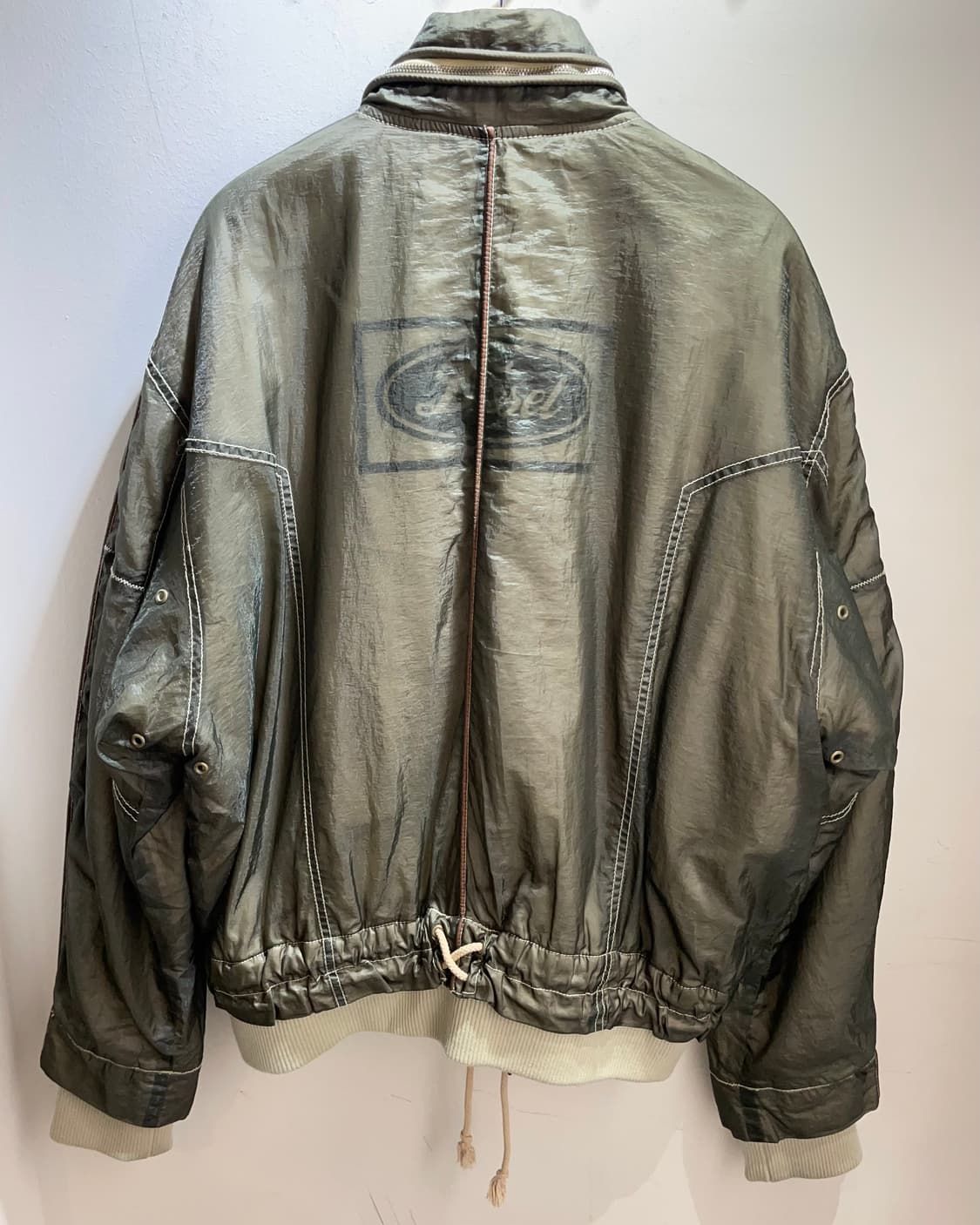 S 디젤 J-U23 나일론 레이어링 카키 봄버 상품이미지4