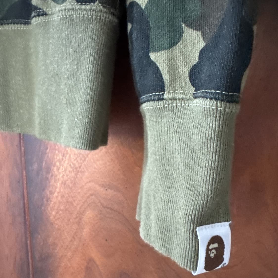베이프 1st 카모 BAPE 스펠아웃 후드집업 녹계 XL 상품이미지3