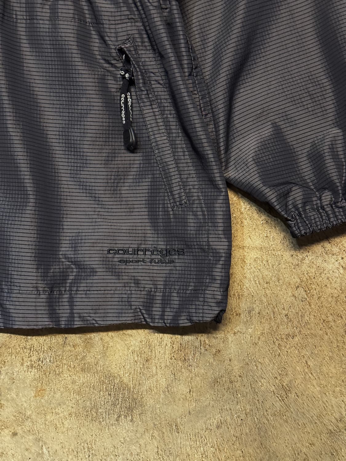 44-77 ) courreges Stripe Midi Rain Coat 상품이미지5