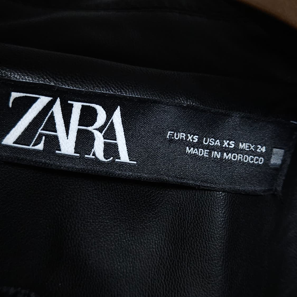 XS ) 자라 여성 크롭 가죽 자켓 상품이미지5