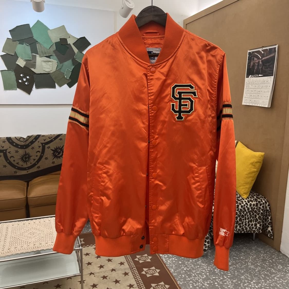 스타터 샌프란시스코 자이언츠 레트로 오렌지 바시티 자켓 M C10357 상품이미지3