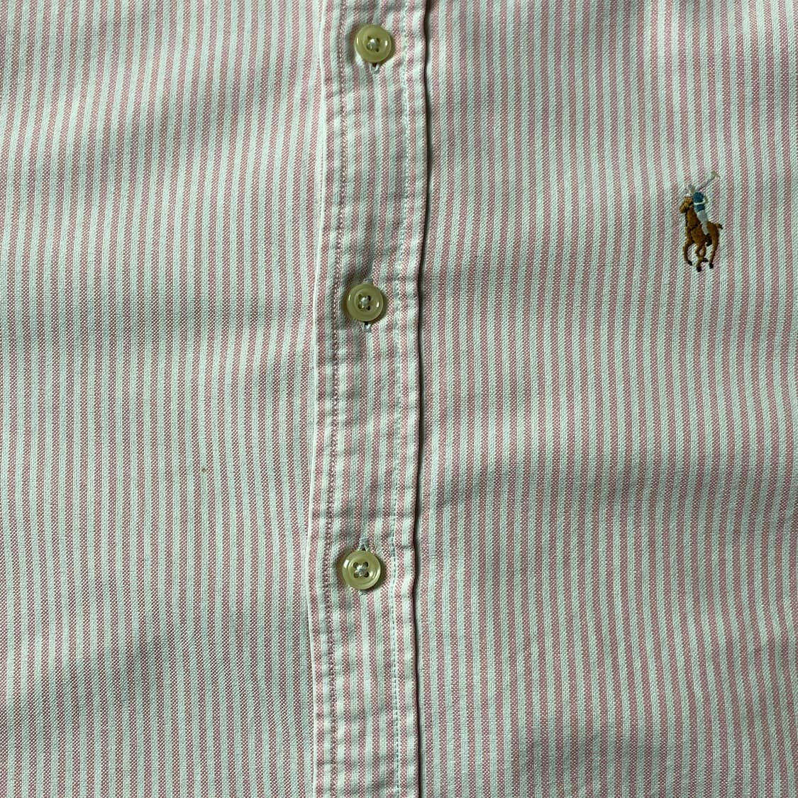 RALPH LAUREN 랄프로렌 빈티지 핑크 스트라이프 코튼셔츠 상품이미지5