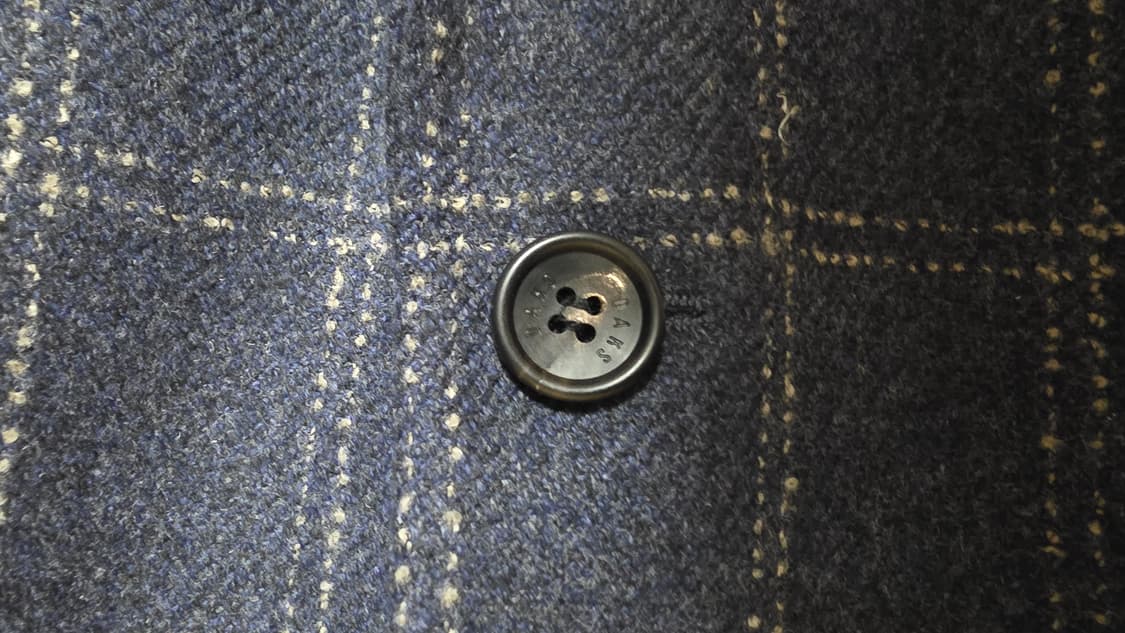 닥스 DAKS 네이비 체크 울 캐시미어 블레이저 100사이즈 상품이미지4