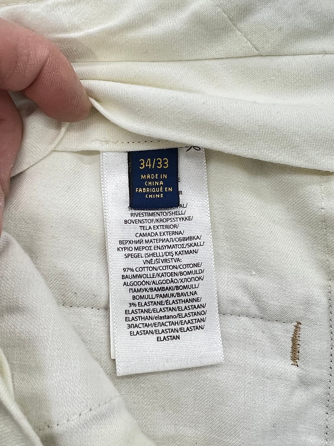 폴로 랄프로렌 베이지 플랩 백 포켓 에지 치노 코튼 팬츠 상품이미지8