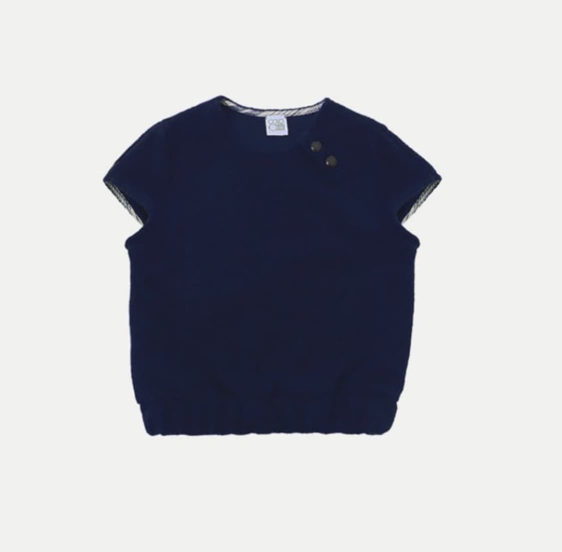 콜로신스 반팔 니트Grandmas Button Knit Vest Navy 상품이미지1