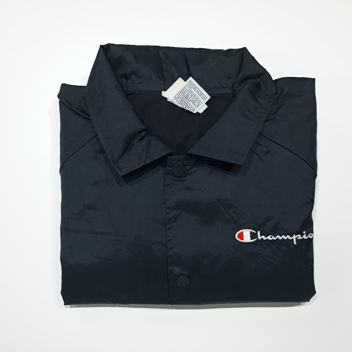 CK065 FREE 챔피온 빅로고 스트링 블랙 크롭 바람막이 코치 자켓 상품이미지7