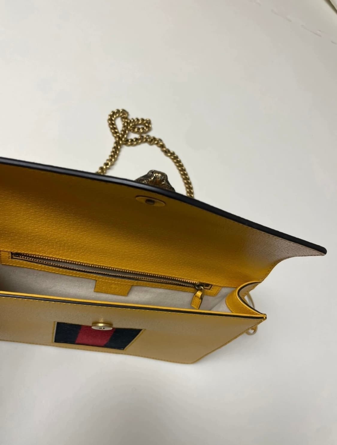 구찌 주미 체인백 옐로우 금장 상품이미지8