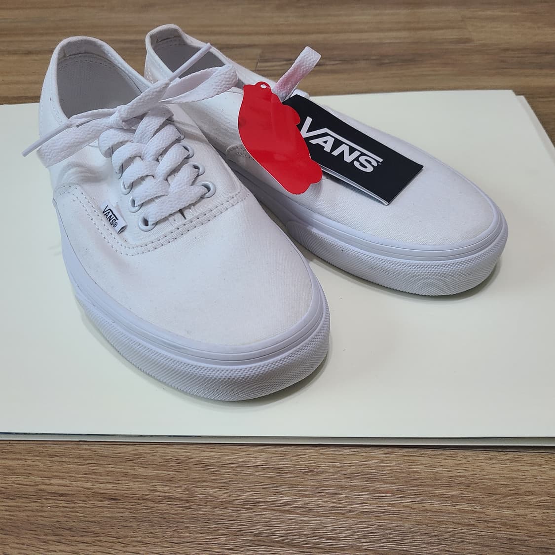 새 VANS 화이트스니커즈 245-250 상품이미지1