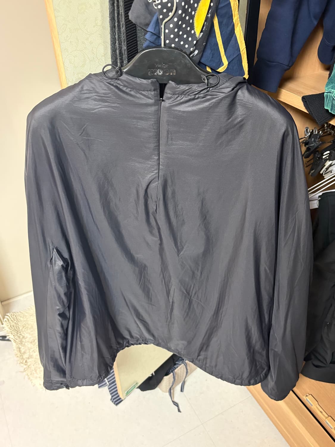 아모멘토 나일론 아노락 후드 블랙 L 상품이미지2