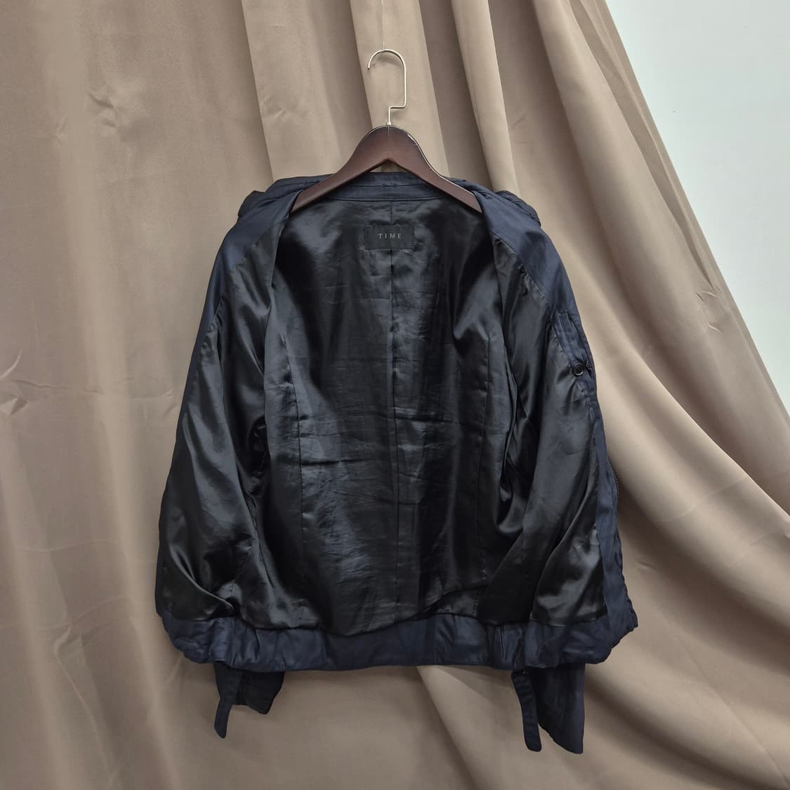 타임 옴므 레더 트리밍 집업 자켓 상품이미지4