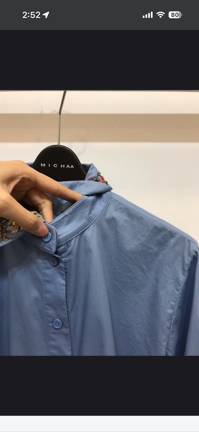 MICHAA 미샤 비즈 카라 블라우스 상품이미지9