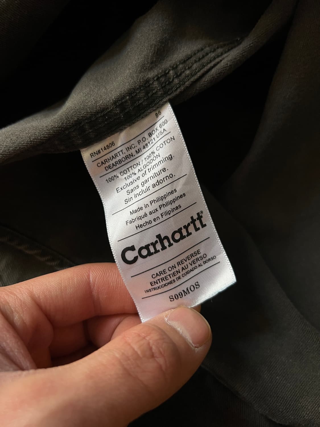 [4XL]칼하트 USA 2포켓 모스그린 코튼 워크 셔츠 상품이미지6