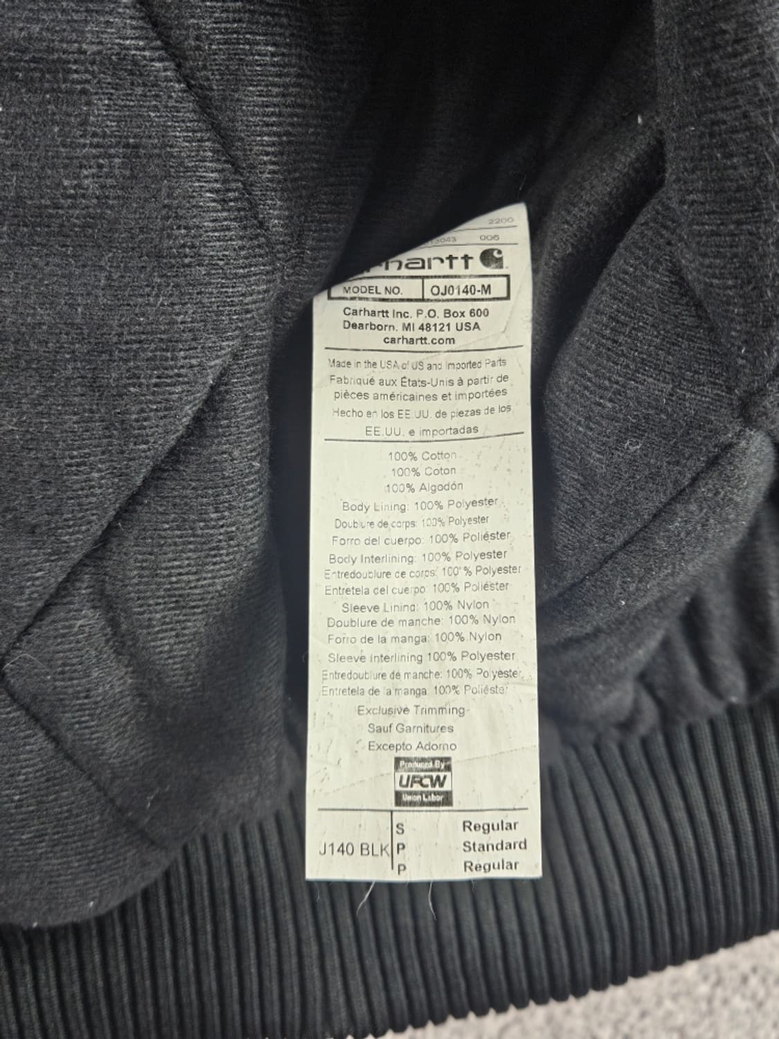 칼하트 J140 덕 액티브 후드 워크 자켓 ( S ) / 10927 상품이미지9