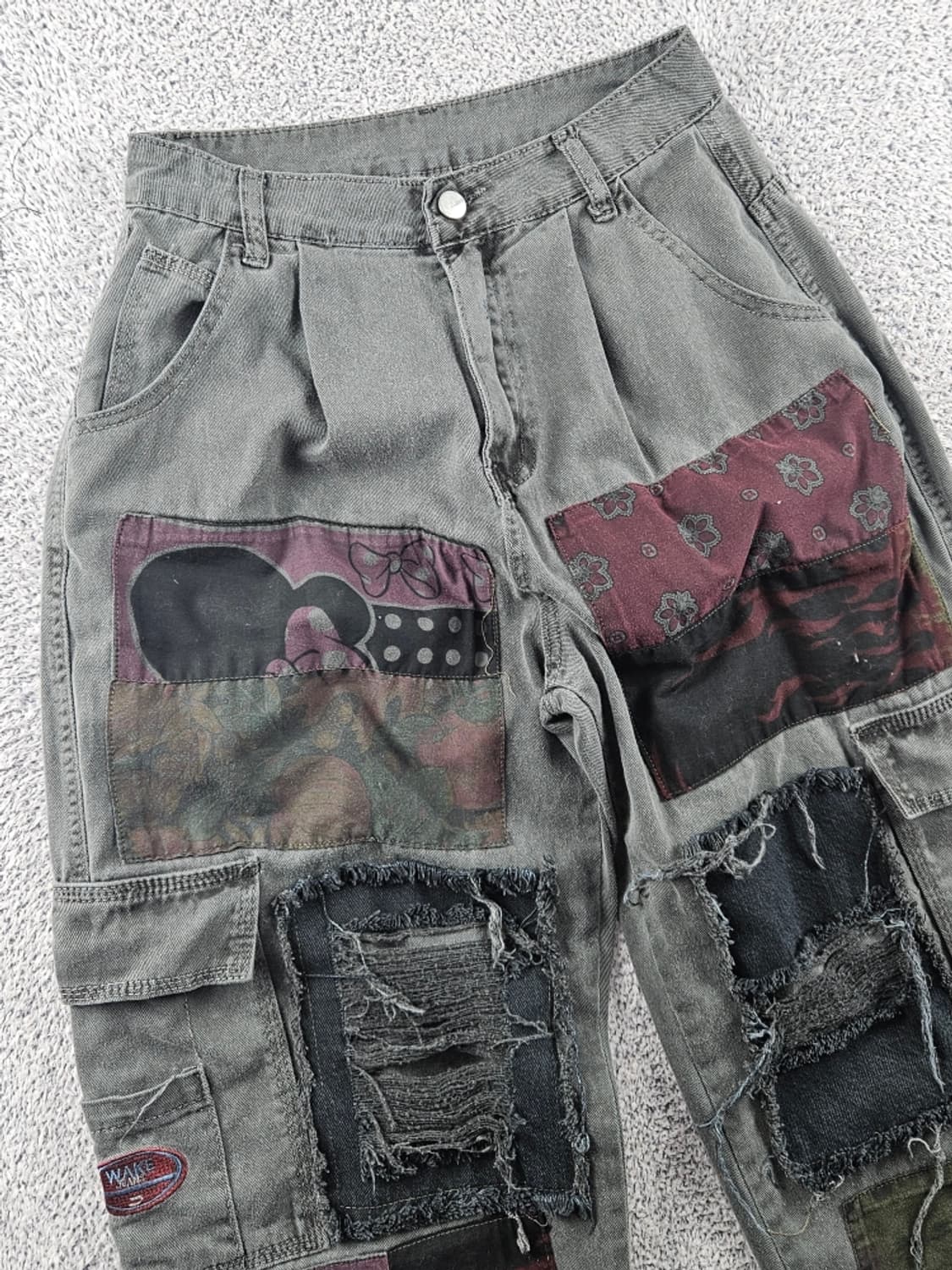 빈티지 패치워크 리빌딩 리워크 데님 팬츠 (25X30추정)/ 11042 상품이미지5