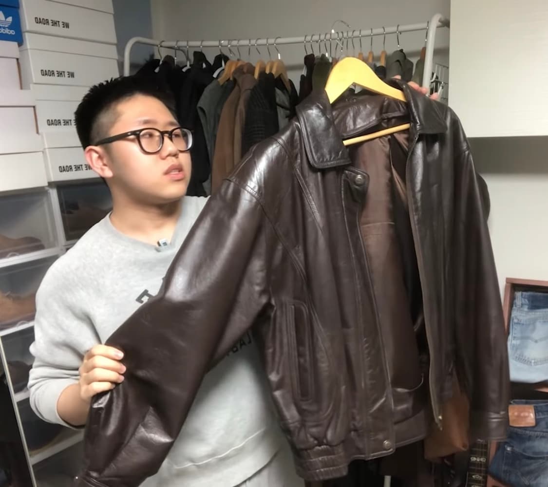 빈티지 가죽 자켓 상품이미지1