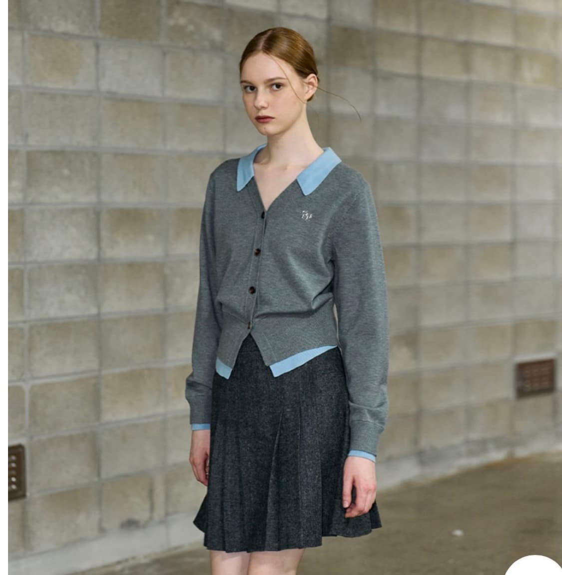 제너럴 아이디어 카라 레이어드 가디건 S 상품이미지3