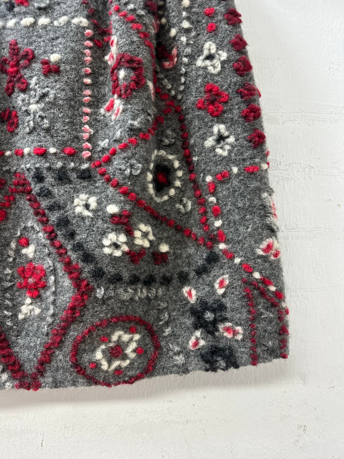 일본빈티지 울 자카드 패턴 스커트  상품이미지4