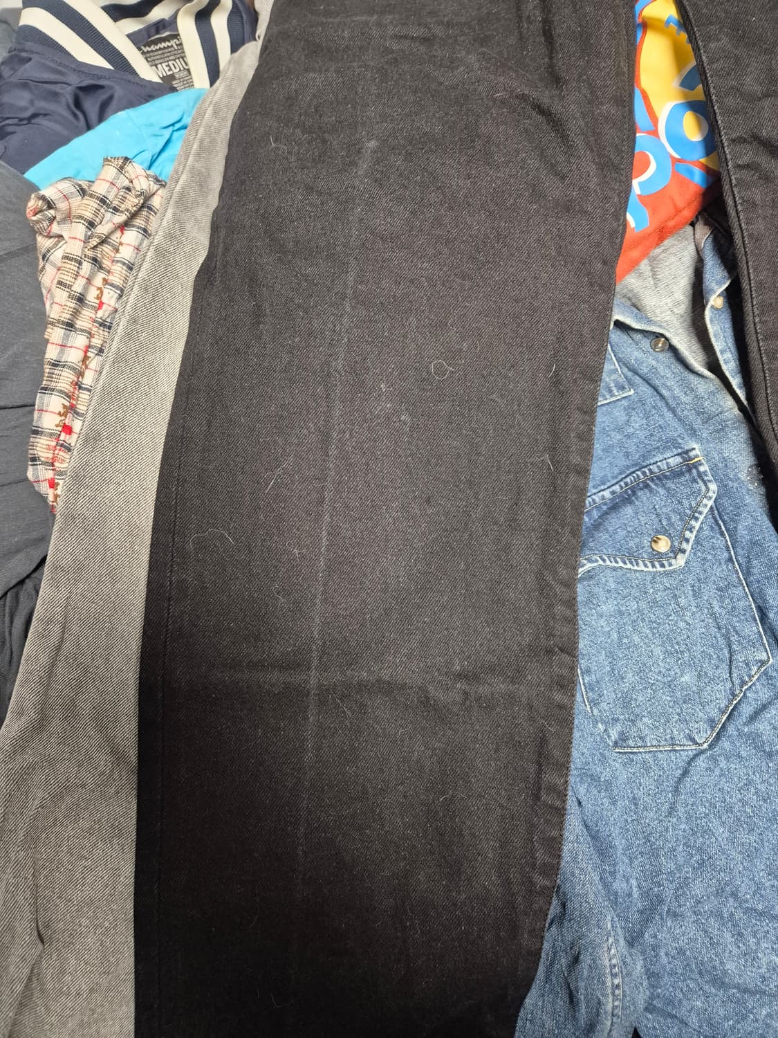 데밀 026 헐리우드 슬림 데님 더블블랙 원워시 32사이즈 판매 상품이미지4