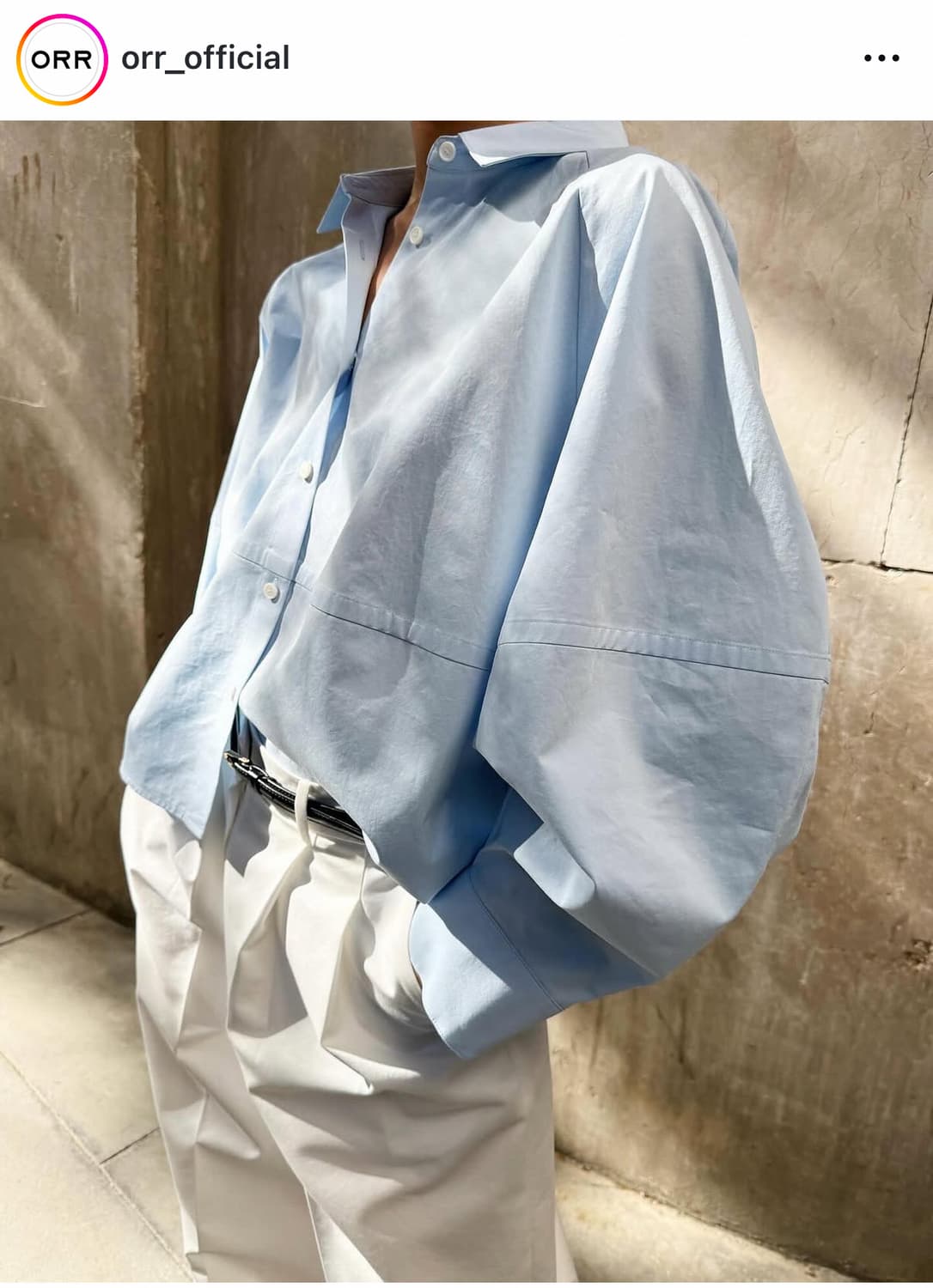 오르 Orr 코튼 볼륨 셔츠 S 상품이미지1