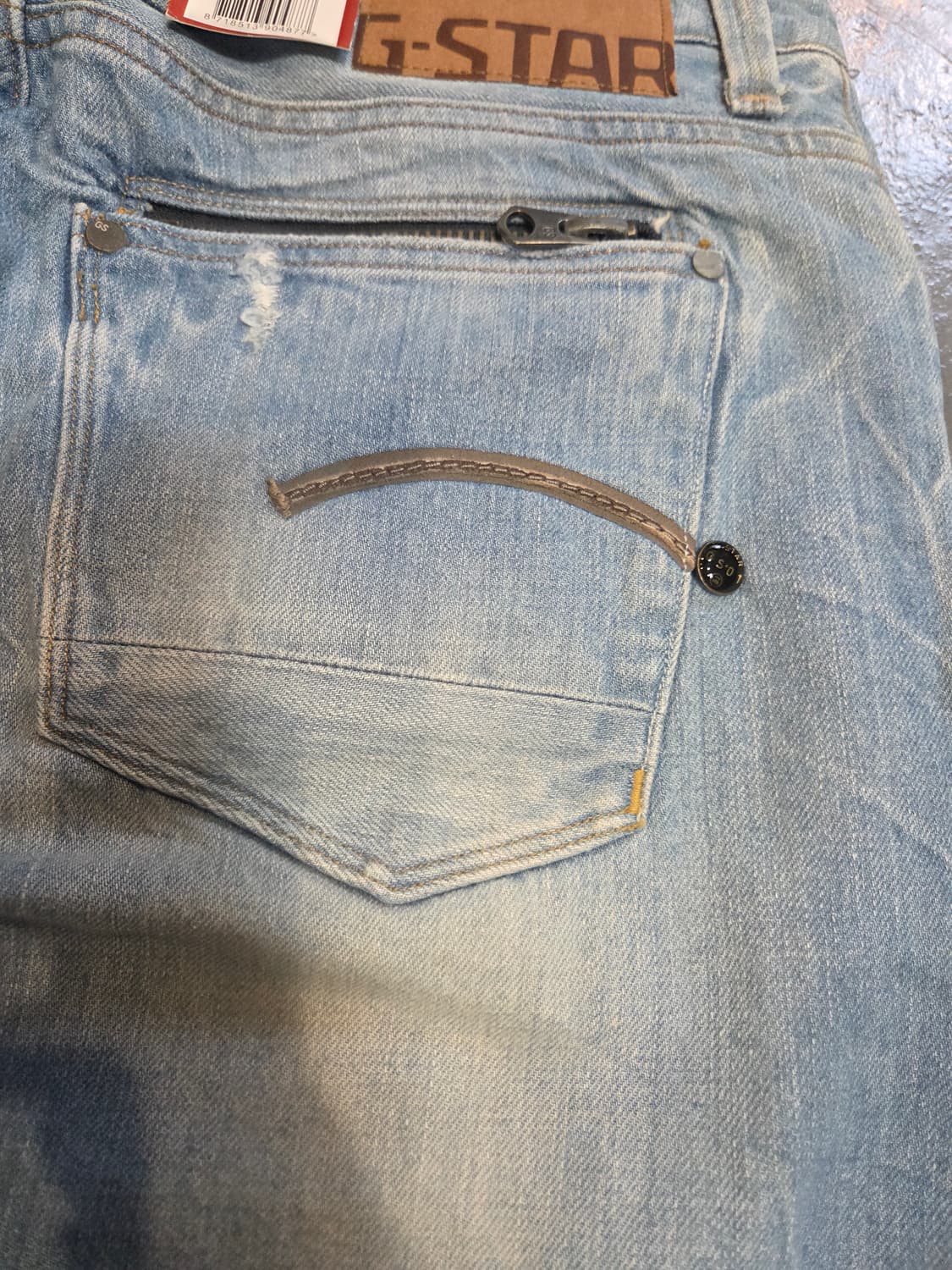 G-STAR RAW 청바지 연청 워싱 데님(W33/L32) 상품이미지6
