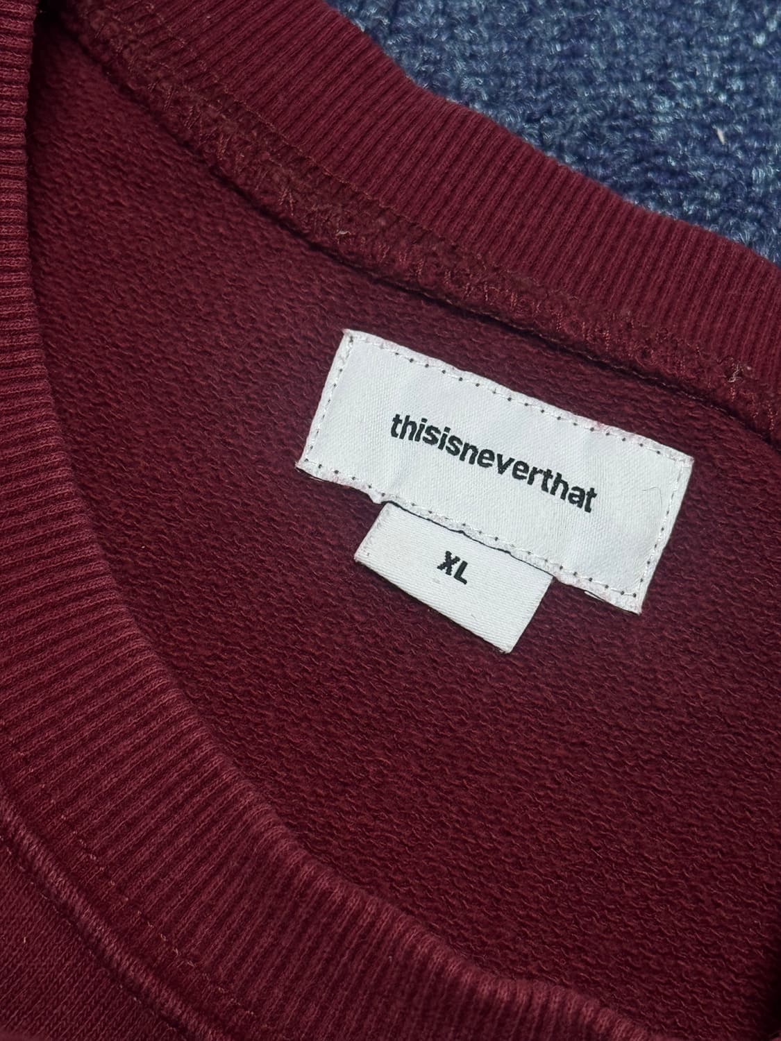 디네뎃 맨투맨 버건디 상품이미지2