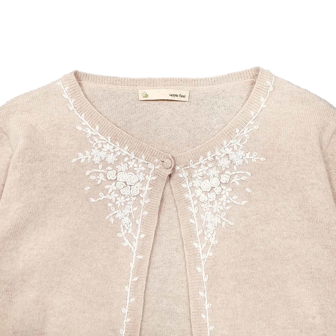 울 앙고라 자수 볼레로 니트 가디건 상품이미지3