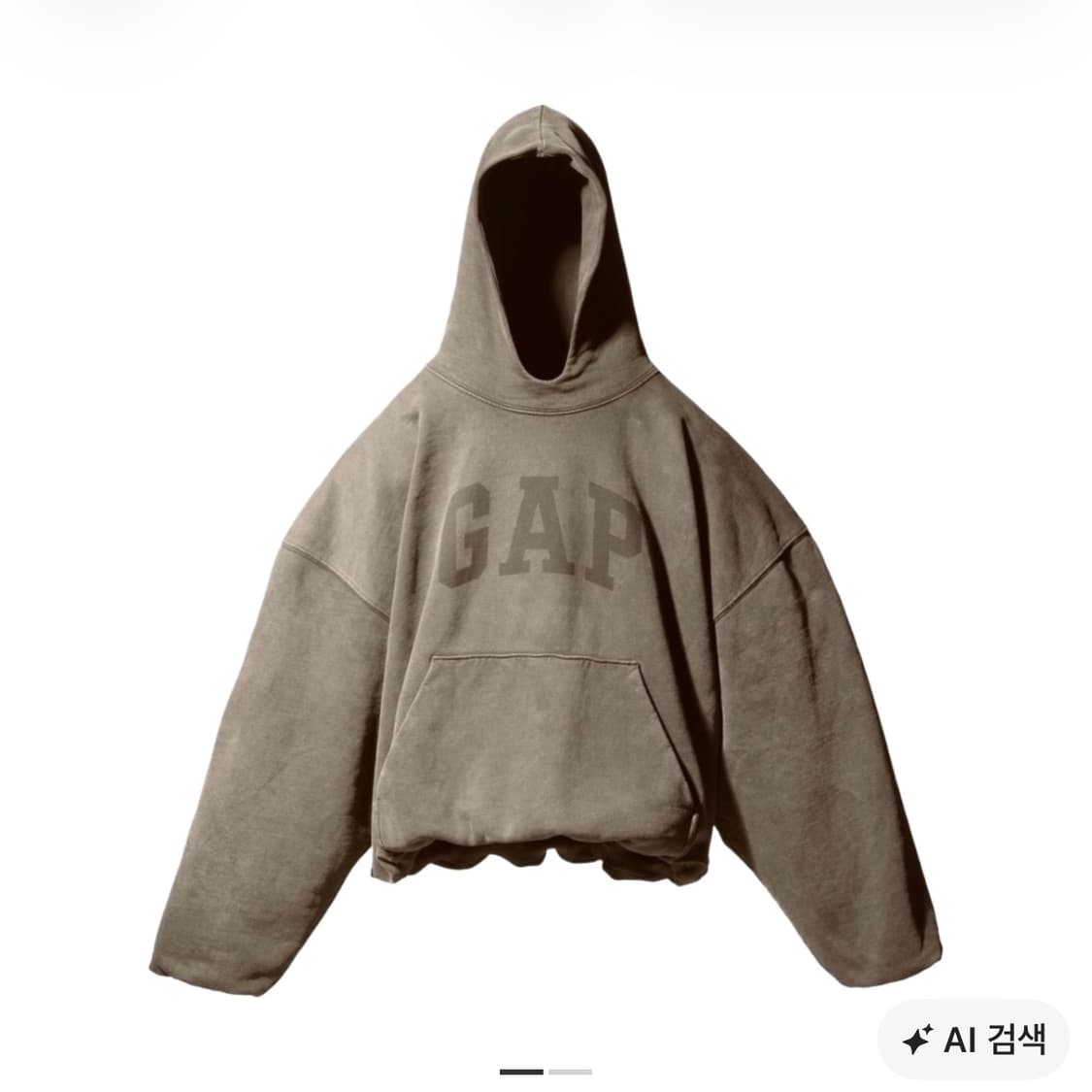 이지 갭 엔지니어드 바이 발렌시아가 도브 후드 베이지 상품이미지2