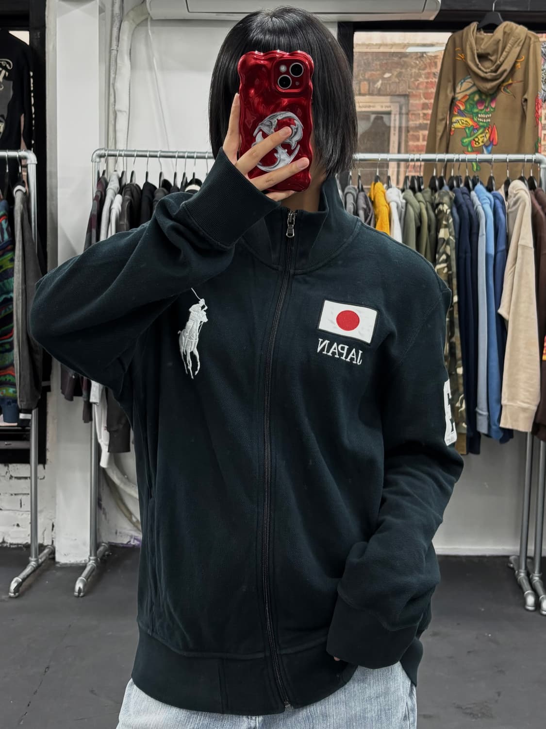 폴로 랄프로렌 빅포니 일본 플래그 집업 상품이미지2