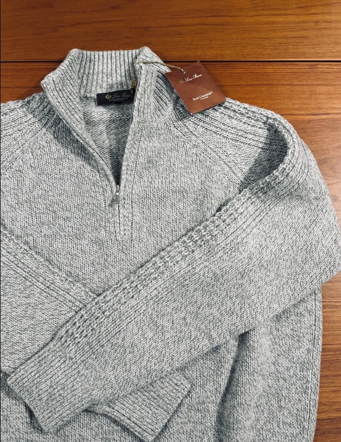 (명작,강추👍)로로피아나 베이비 캐시미어 집업 스웨터 니트 상품이미지8