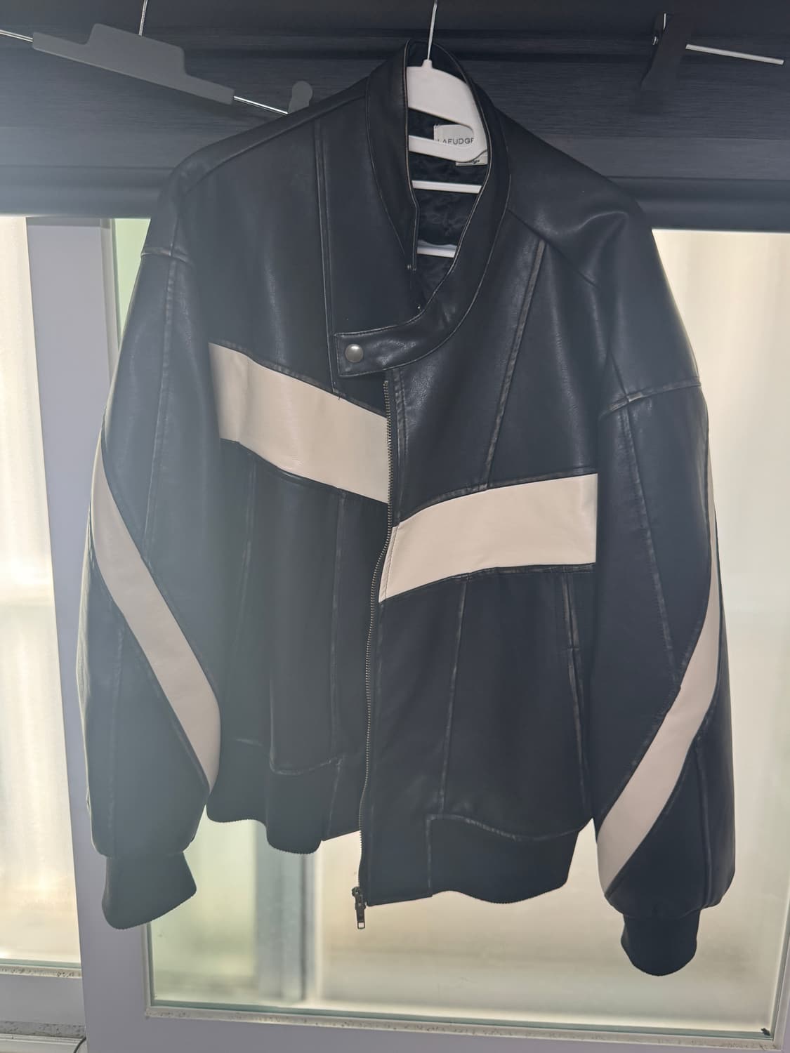 라퍼지스토어 버프워시 버핑레더 바이커 자켓 상품이미지2