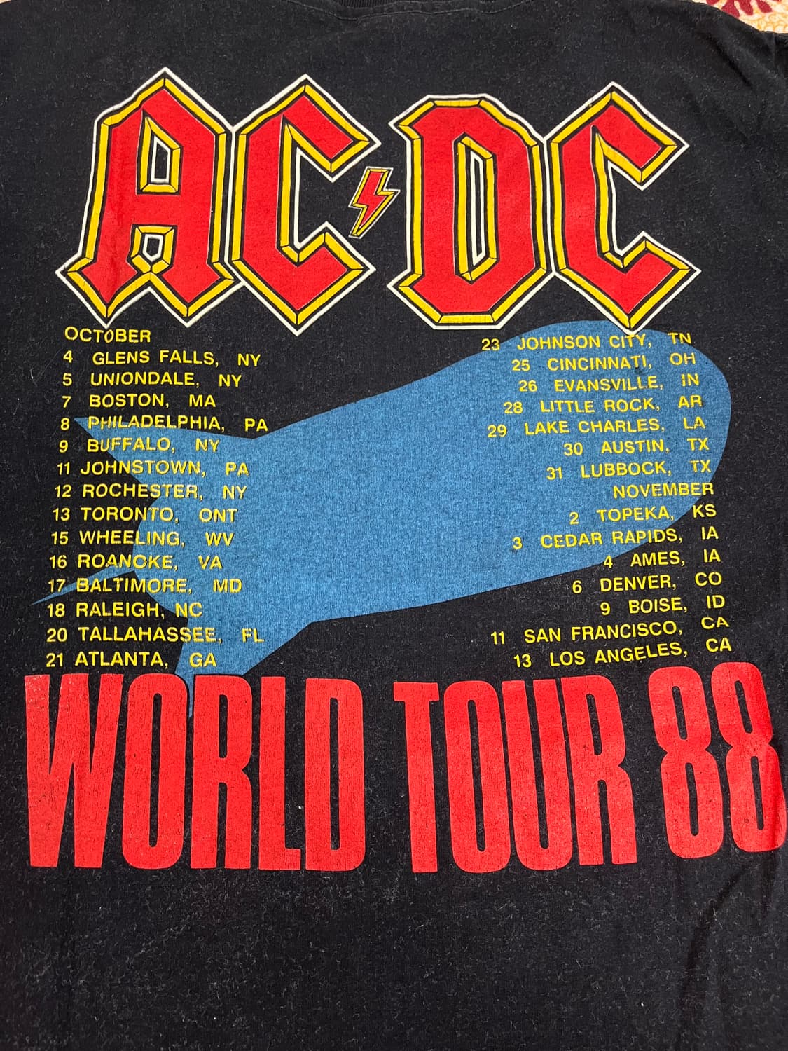 88년도 AC/DC 투어 티셔츠 상품이미지8