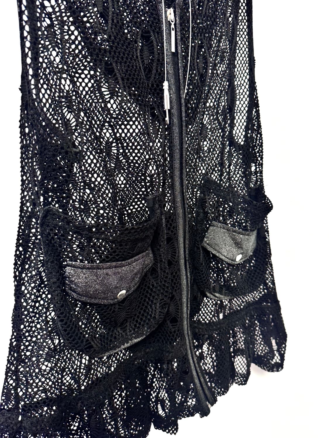 japanese vintage mesh net hooded zip-up 상품이미지4