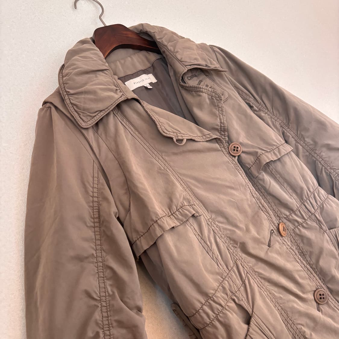 플라스틱 아일랜드 S 캐주얼 코트 소프트 트렌치  상품이미지5