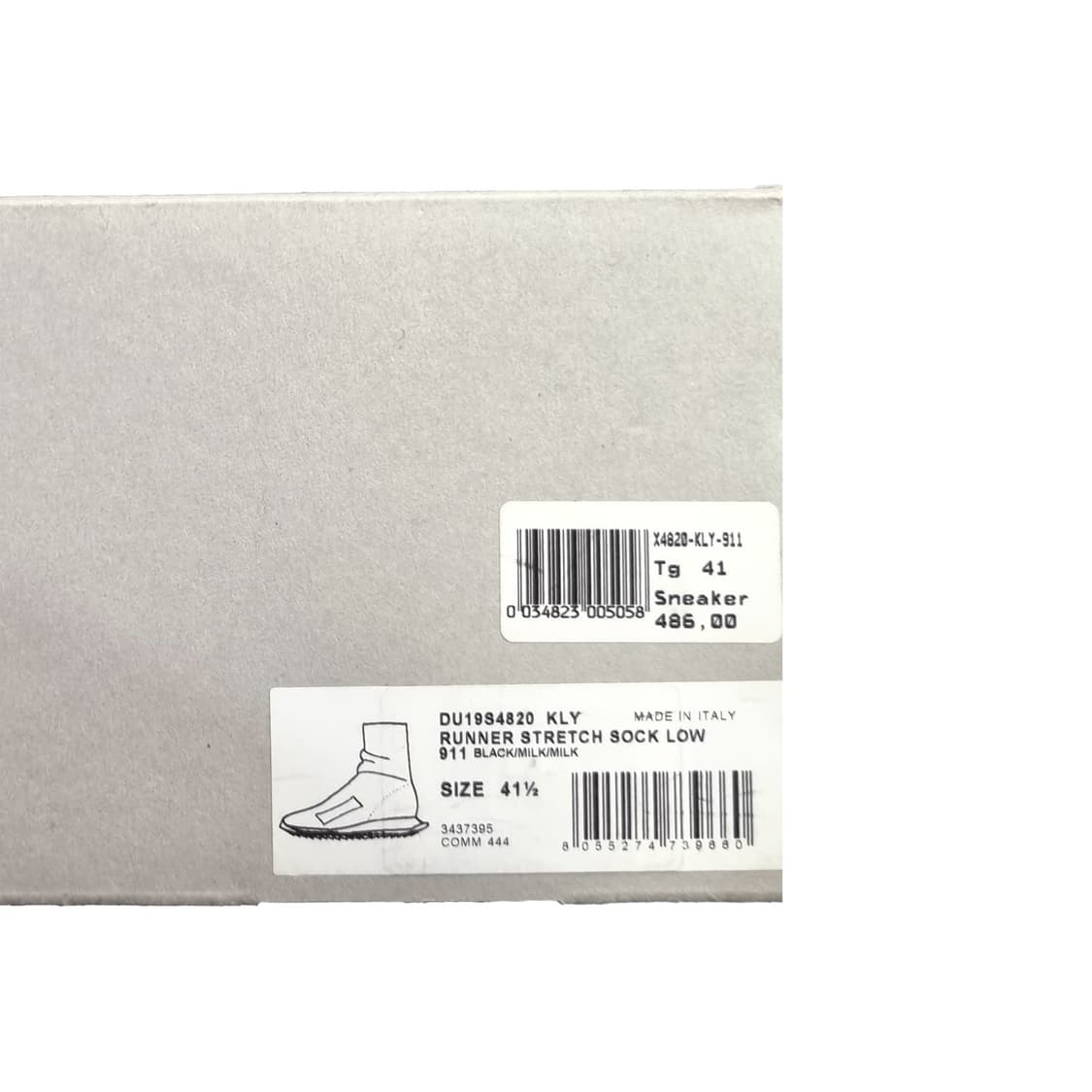 릭오웬스 - 19SS DRKSHDW 러너 스트레치 삭스 로우 - 블랙 - 상품이미지8