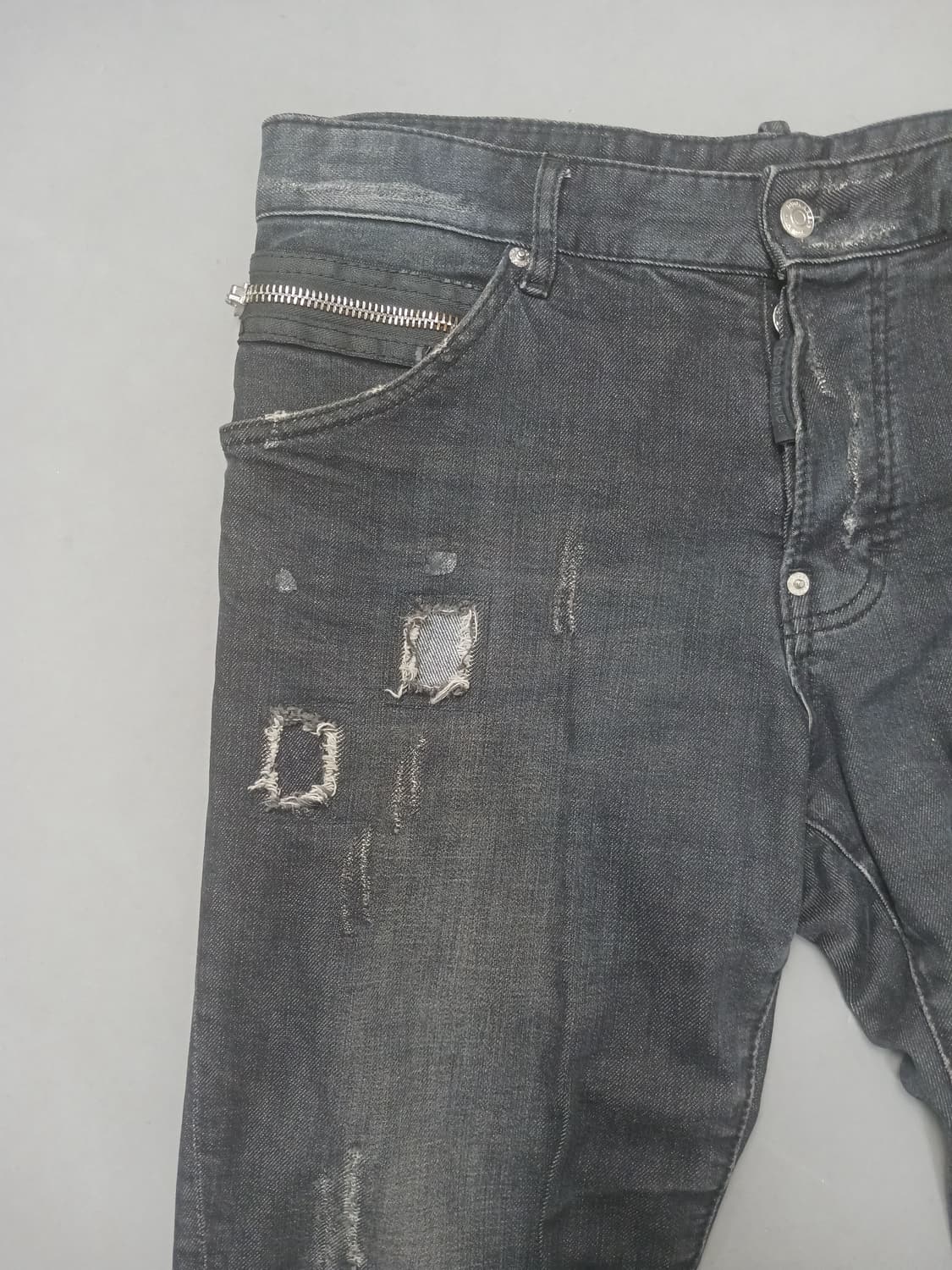 [34] 디스퀘어드2 더티오일 블랙 M 부블레진 청바지 상품이미지2