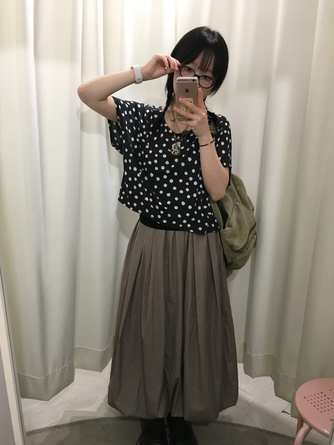 dot t-shirt + lace longsleeve SET 상품이미지6