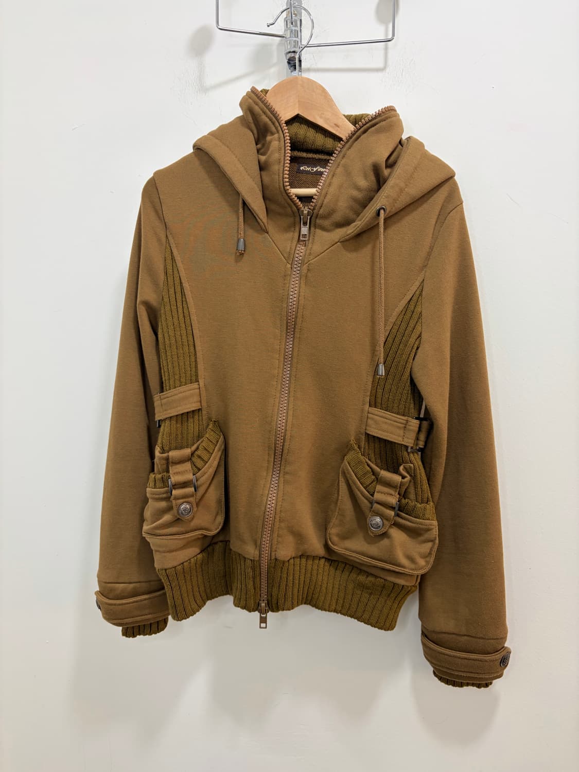 Y2k 브라운 카고 후드집업 상품이미지5