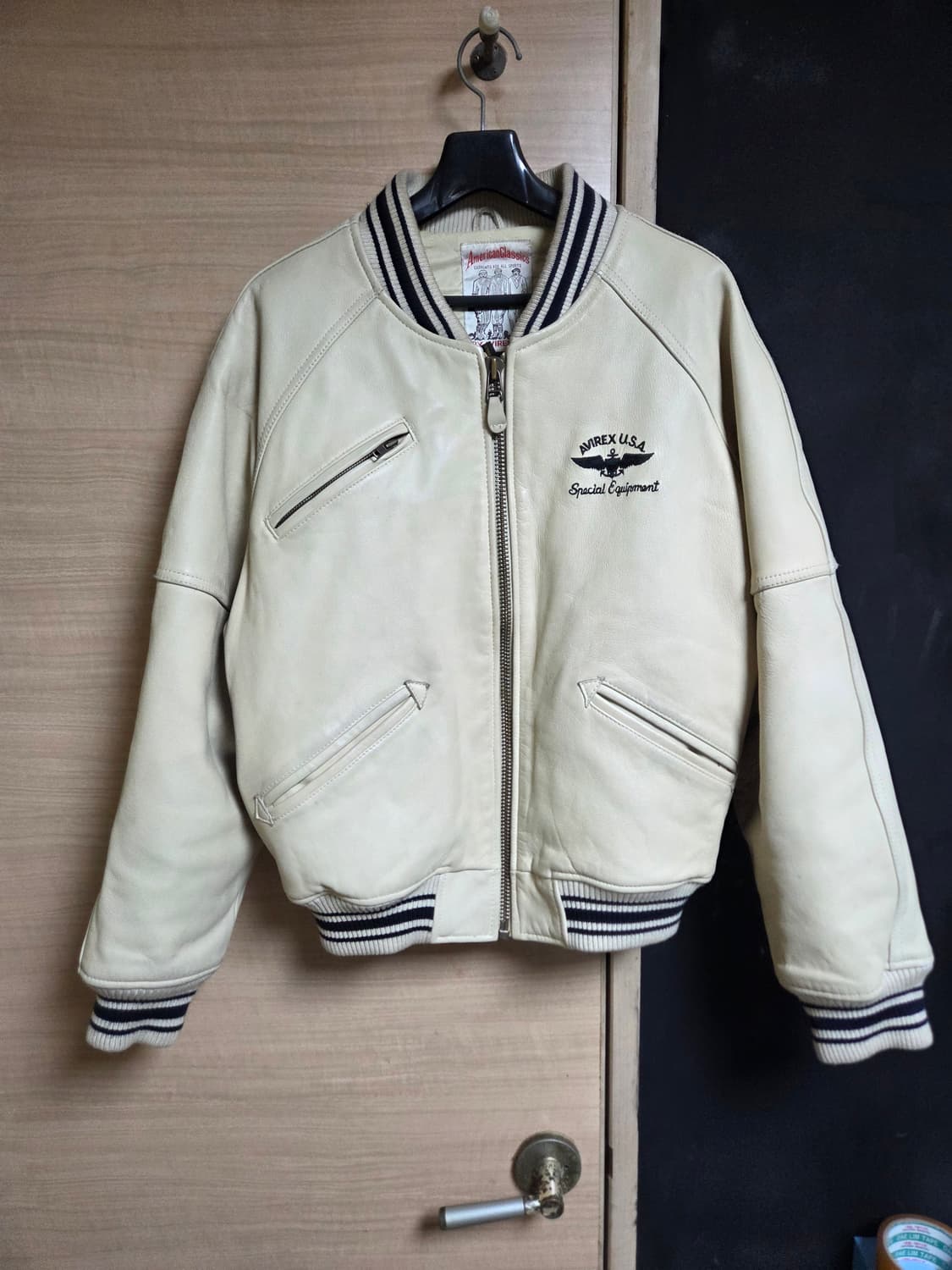 s) 아비렉스 아이콘 레더 바시티 자켓 상품이미지3