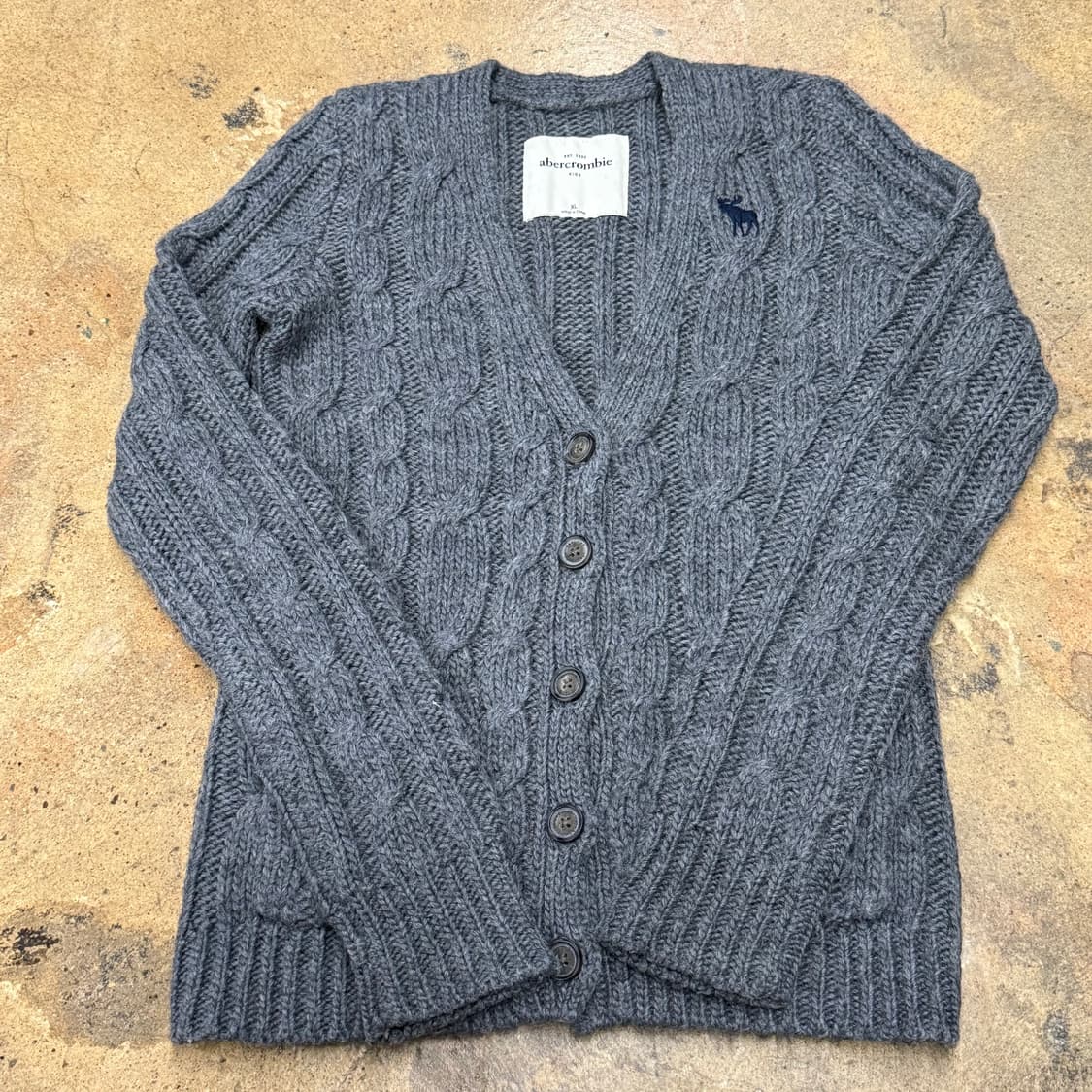 아베크롬비 그레이 니트 가디건 상품이미지2