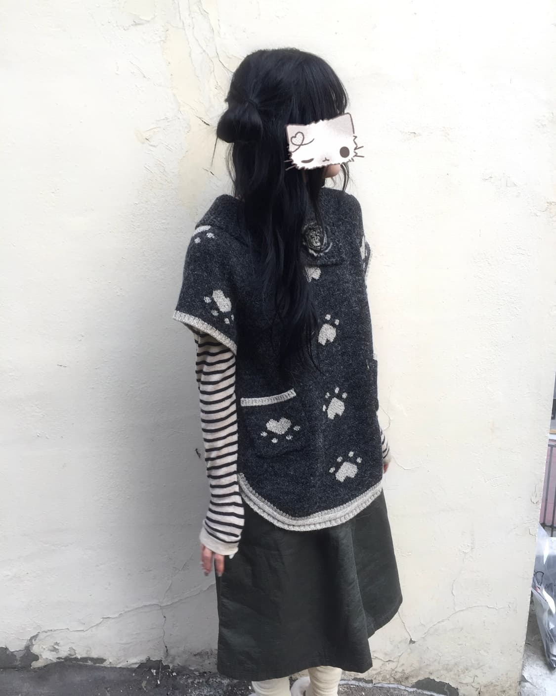 빈티지 고양이 니트 코디세트 상품이미지4