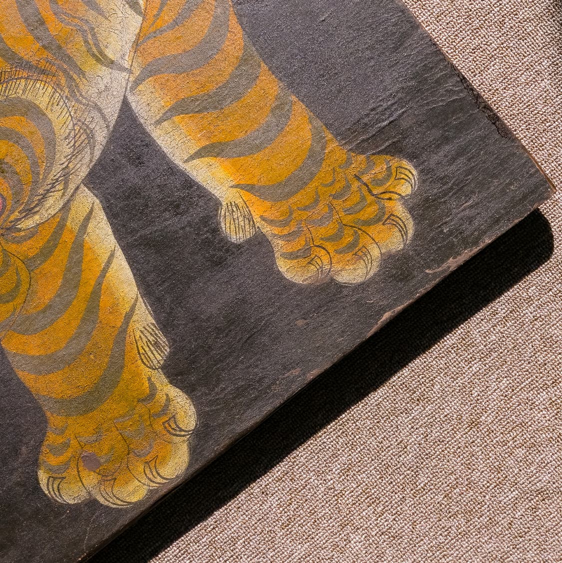 Antique Tibetan Tiger Wood Panel Paintin 상품이미지8